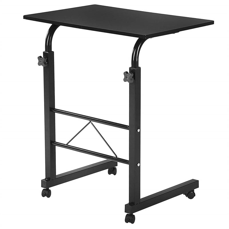 AMYOVE Computer Table Desktop Pipe Rack Standing Desk Adjustable Height Movable Black