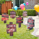 GAOMON Halloween 6 Pack Beware Signs Yard Warning Signs