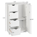 GAOMON Single Door Bathroom Storage Cabinet with 4 Drawers Waterproof Lightweight