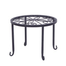 GAOMON 4pcs/set Shelf Black Paint Round Pattern Plant Stand Household Organizer Black