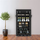 GAOMON Shoe Rack 10 Layers Widened Black Shoe Cabinet 160*30*88 Black