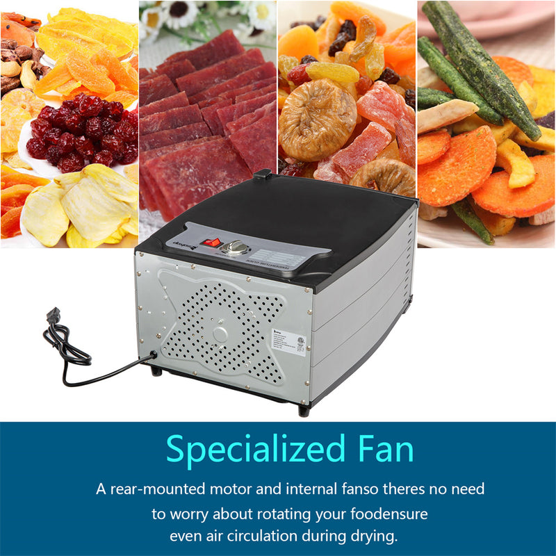GAOMON Food Dehydrator 360 Degree Airflow Adjustable Dryer Grey