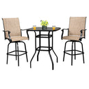 GAOMON 2PCS Swivel Bar Chair Adjustable Long Service Life Patio Swivel Bar Stool