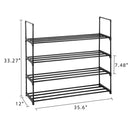 GAOMON 4 Tiers Shoe Rack Iron Pipe Shoe Shelf Simple Assembly Storage Organizer