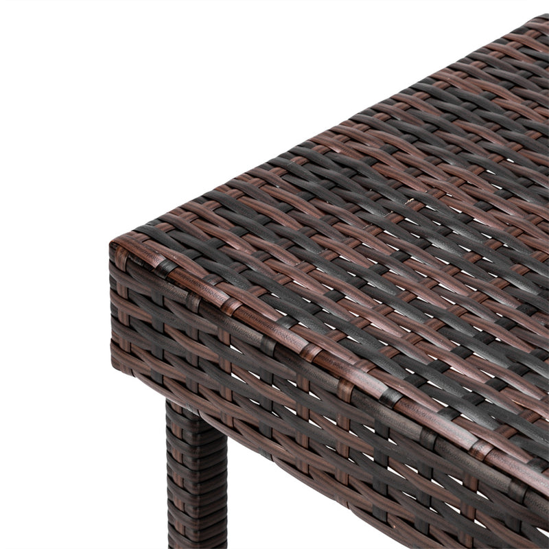 GAOMON 4pcs Rattan Stool Iron Frame Multi-functional Retro Bar Chair 38x38x61cm Brown