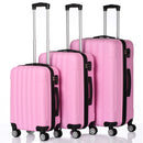 GAOMON 3pcs 3-in-1 Large Capacity Traveling Storage Suitcase Pink