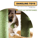 GAOMON Cactus Cat Tree with Cozy Condos Sisal Scratching Post Cat Tower