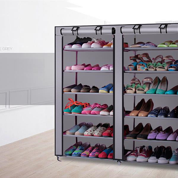 GAOMON 6 Tier Shoe Rack Shoe Shelf Storage Closet Organizer Cabinet GREY