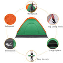 GAOMON 2 Person Tent Windproof Double Door Single Layer Camping Tent Green