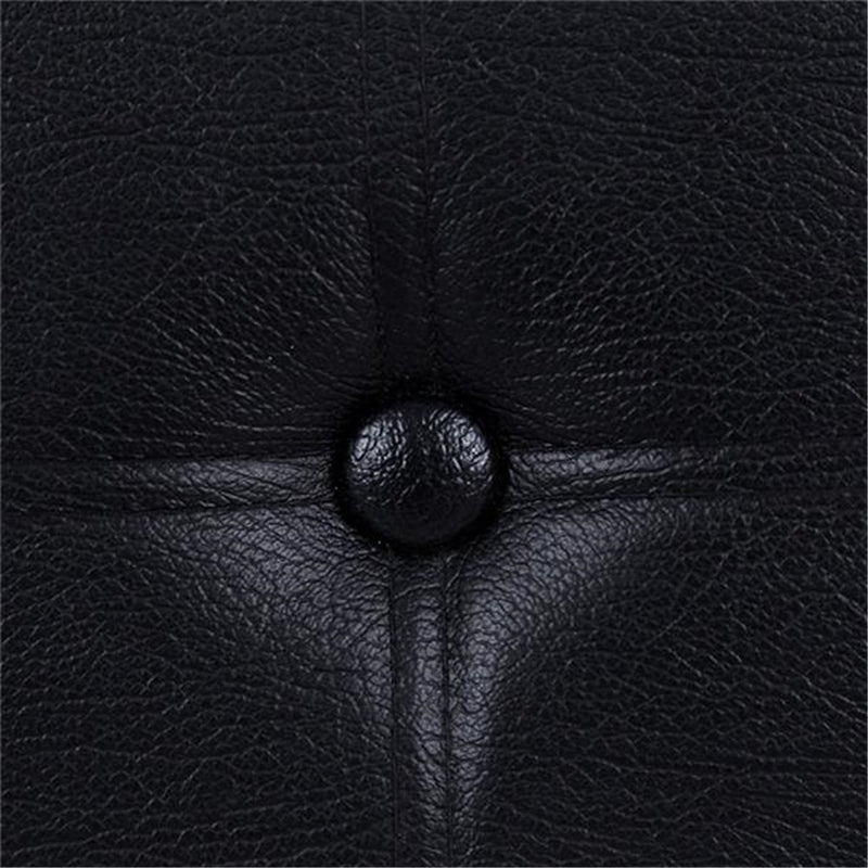 GAOMON Folding Storage Cube Seat PU Leather 76*38*38cm Black