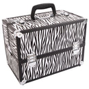 GAOMON Portable Cosmetic Case White Zebra Pattern Makeup Jewelry Box