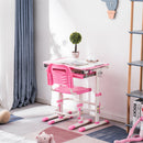 GAOMON Kids Student Desks Chairs Set Liftable Table Set Without Front Baffle Reading Stand Lamp