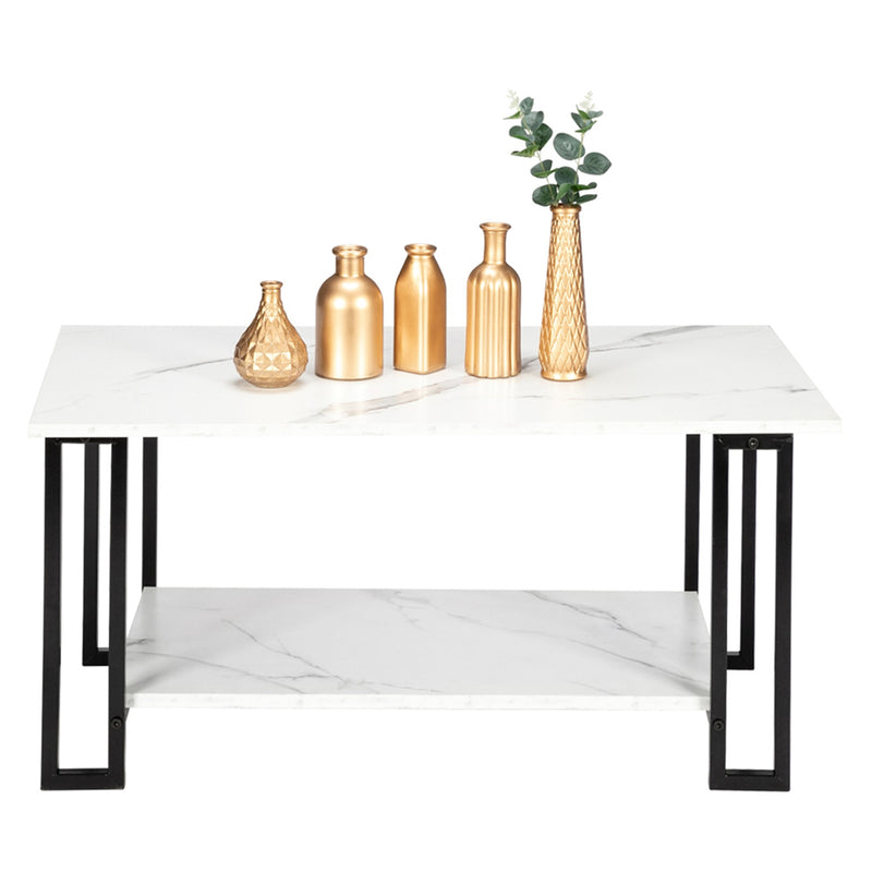 GAOMON 2 Layers 1.5cm Thick Rectangle Coffee Table