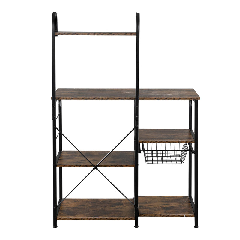 GAOMON 4 Layers Storage Rack Adjustable Microwave Oven Rack Storage Shelves with 10 Hooks