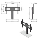 GAOMON TV Stand 32-55 Inches Desktop Single-column 3 Levels Black