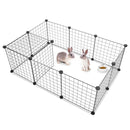GAOMON 12pcs Pet Playpen Portable Indoor Metal Wire DIY Expandable Easy to Assemble Yard Fence