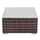 GAOMON 3pcs Weaving Rattan Modular Sofa Set 2 Corner Sofas + 1 Large Coffee Table