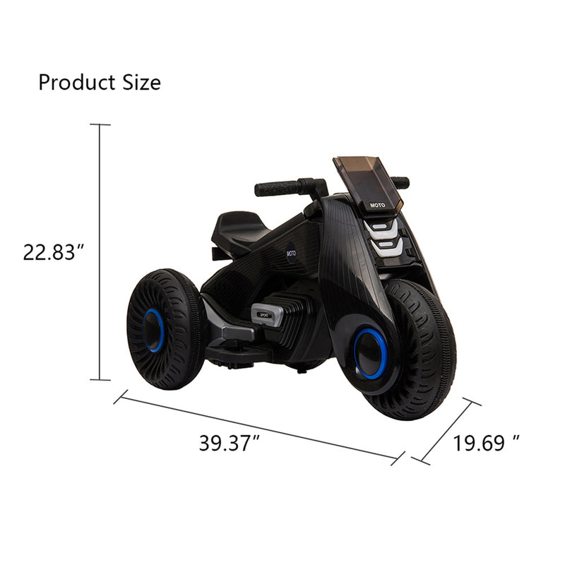 GAOMON Dual Drive 6v 4.5a.h Children's 3 Wheels Electric Motorcycle with Music