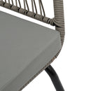 GAOMON 3 Pcs/set Patio Table Chair Set Outdoor Single Chair + Coffee Table Grey