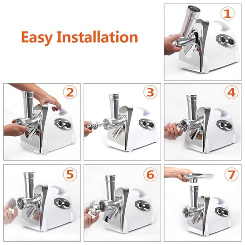 GAOMON Electric Blender Meat Grinder Sausage Stuffer Maker White