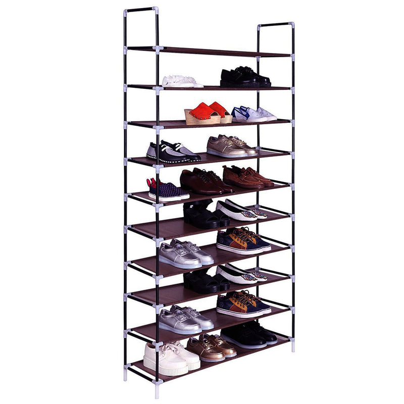 GAOMON 100cm 10 Tiers Shoe Rack Super Wide Extra Large Simple Assembly Shoe Shelf