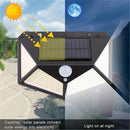 GAOMON 100led Solar Wall Lights Waterproof Motion Sensor Light Black