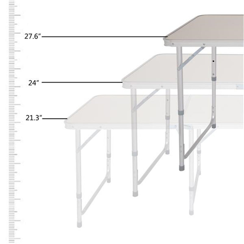 GAOMON Folding Table for Home Picnics Camping Trips Buffets Barbecues White