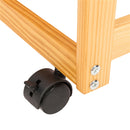 GAOMON Wooden Dining Cart with 2-Drawer Removable Storage Rack Shelf