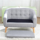 GAOMON Children Sofa for 2 Kids with Detachable Cushion for Living Room Grey