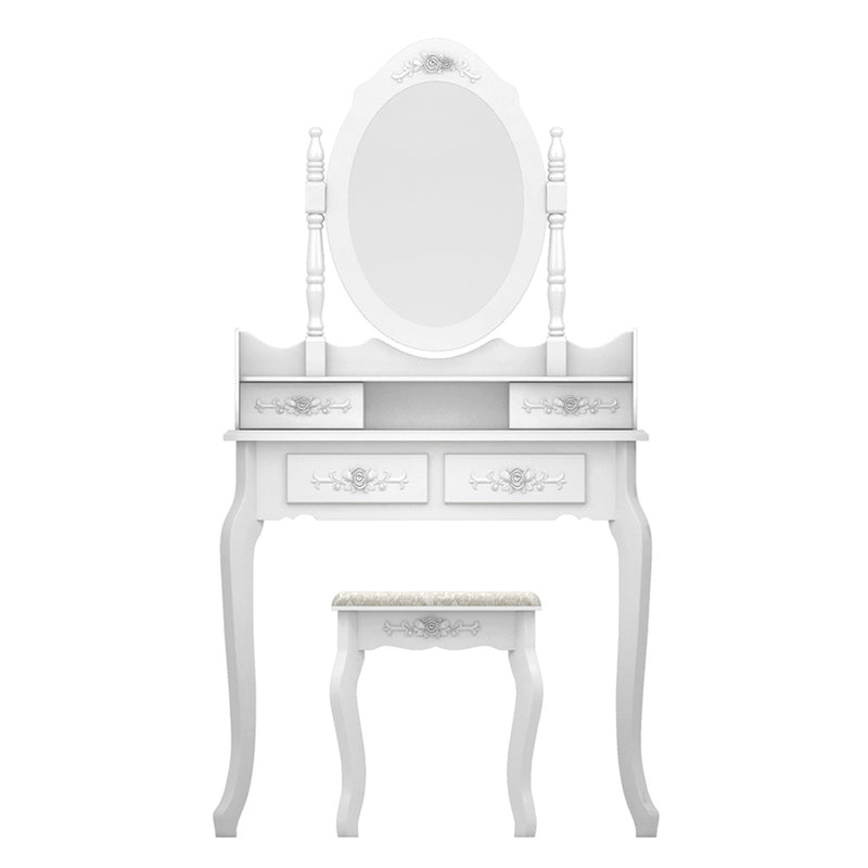 GAOMON Mirror Dresser Mdf Modern Concise 4-Drawer Removable Mirror Dresser