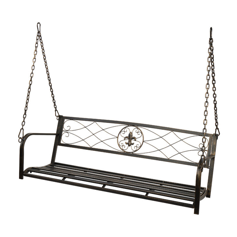 GAOMON Flat Iron Tube Double Swing Chair with Back Thin Line