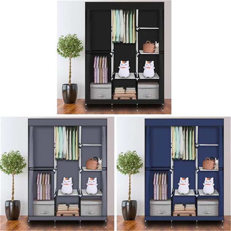 GAOMON 71inch Portable Clothes Closet Home Wardrobe GREY
