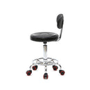 GAOMON Rolling Swivel PU Leather Salon Stool Office Chair with Back Support Black