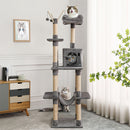 GAOMON Cat Tree Toy Plush Indoor Multistory Cat Tree Toys Cat Climbing Frame Toy Grey