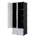 GAOMON 5 Layer 30 Grid Cube Storage with 6 Hangers Wardrobe for Living Room