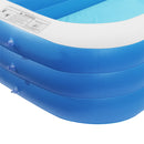 GAOMON 120*72*22in Inflatable Swimming Pool Wall 3 Layers Cuboid Pool Blue