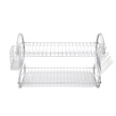 GAOMON 2 Tier Metal Dish Drainers S-Shaped Bowls Dishes Chopsticks Spoons Collection Shelf Racks