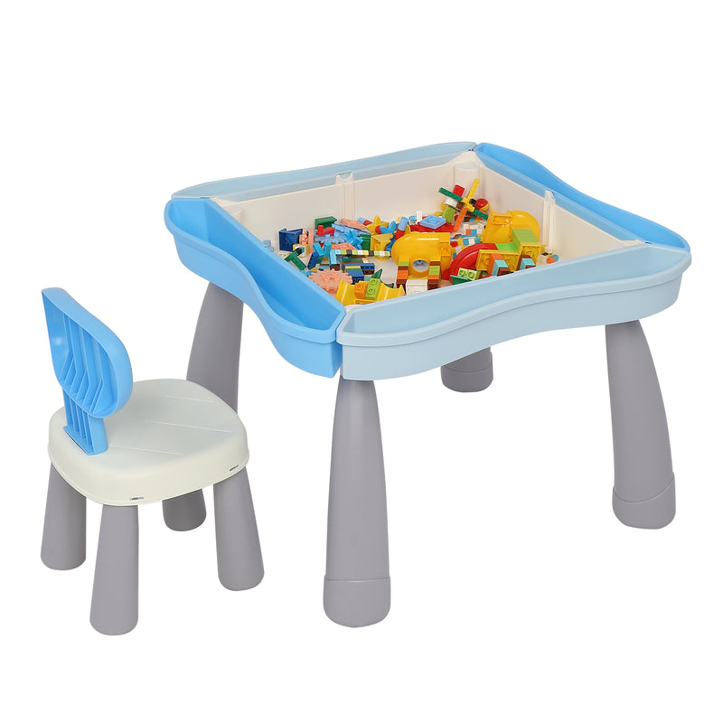 GAOMON Kids Activity Table Set Building Block Table with Chair