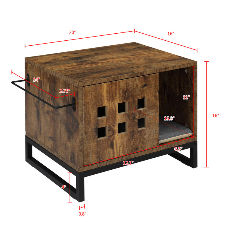 GAOMON Pet House with Single Door 50.7*41*41.5cm Rectanglar Cat Dog Net