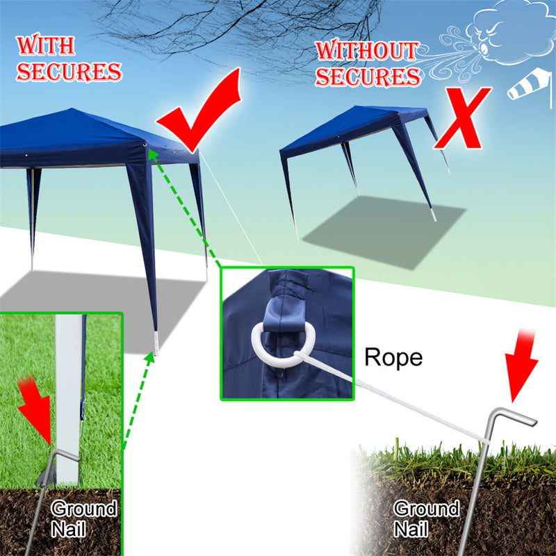 GAOMON 3x3 Meters Oxford Cloth Tent Portable Outdoor Folding Shed Blue