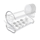 GAOMON 2 Tier Metal Dish Drainers S-Shaped Bowls Dishes Chopsticks Spoons Collection Shelf Racks