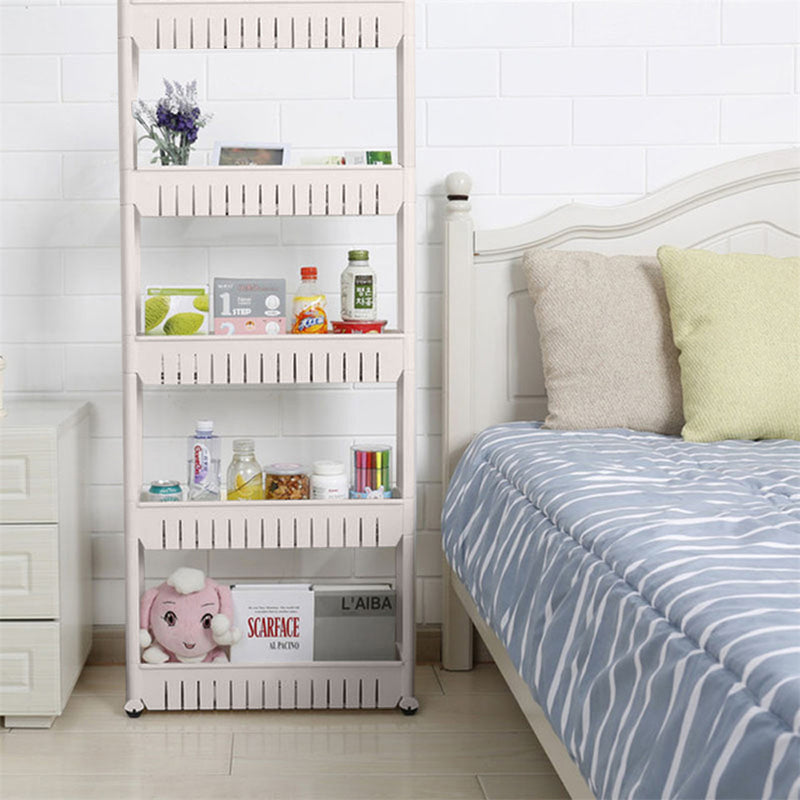 GAOMON 5-layer Shelf Rolling Storage Shelf for Household Living Room Organizer Grey