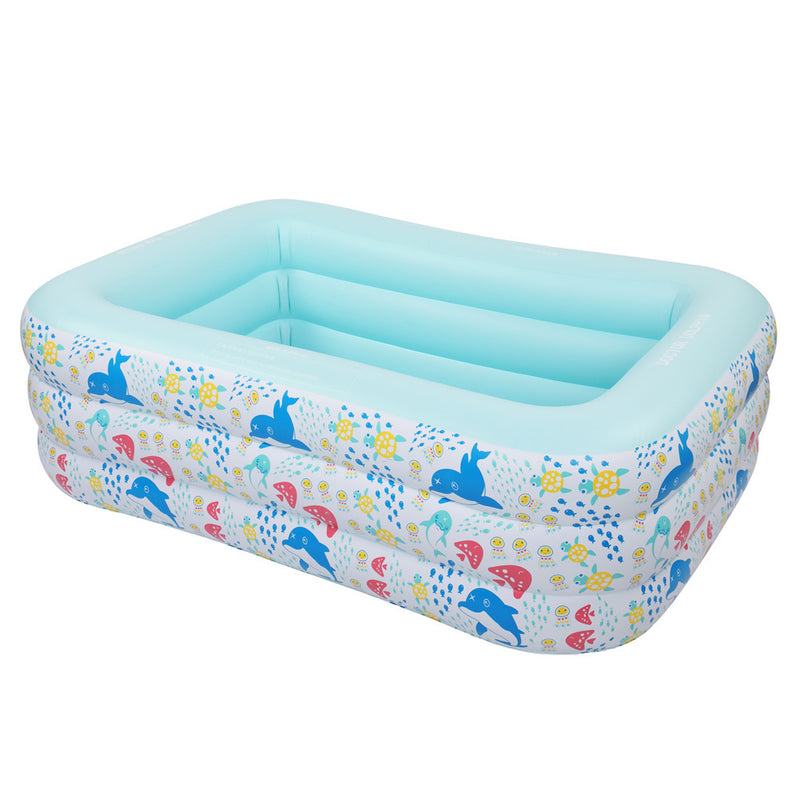 GAOMON 1 Set Inflatable Pool Three-layer Airbag Children Play Pool 150*110*60cm Blue