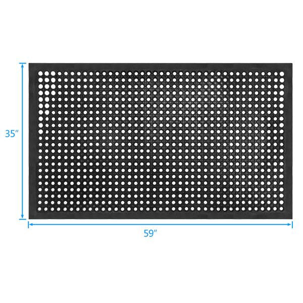 GAOMON Rubber Floor Mat with Holes Non-slip Drainage Mat for Kitchen Restaurant Bar Bathroom