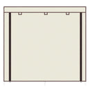 GAOMON 7 Layers 14 Grids Shoe Rack Portable Shoe Cabinet Beige