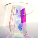 GAOMON Acrylic Coffee Table Modern Round Glass End Table Side Table - Large