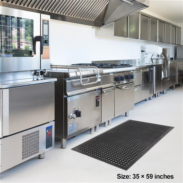 GAOMON Rubber Floor Mat with Holes Non-slip Drainage Mat for Kitchen Restaurant Bar Bathroom