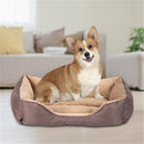 GAOMON 28" Pet Mat Kennel For Pet Cat Dog Non-slip Bottom Brown