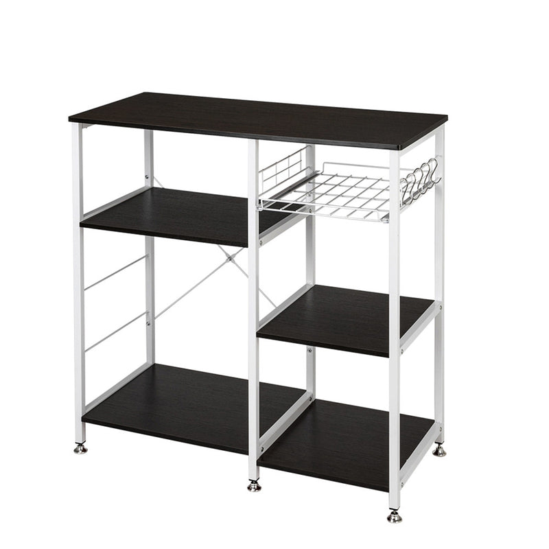 GAOMON 4-layer Microwave Oven Rack Floor-standing 90*40*84cm Black