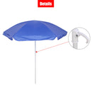 GAOMON Double Folding Picnic Camping Chairs with Umbrella Blue